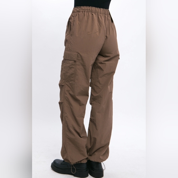 #254 🛑28 M, L BOHO FABULOUS WAIST ELASTIC PARACHUTE CARGO PANTS - Picture 13 of 16